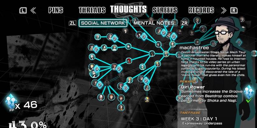 Girl Power skill menu from Neo: The World Ends With You