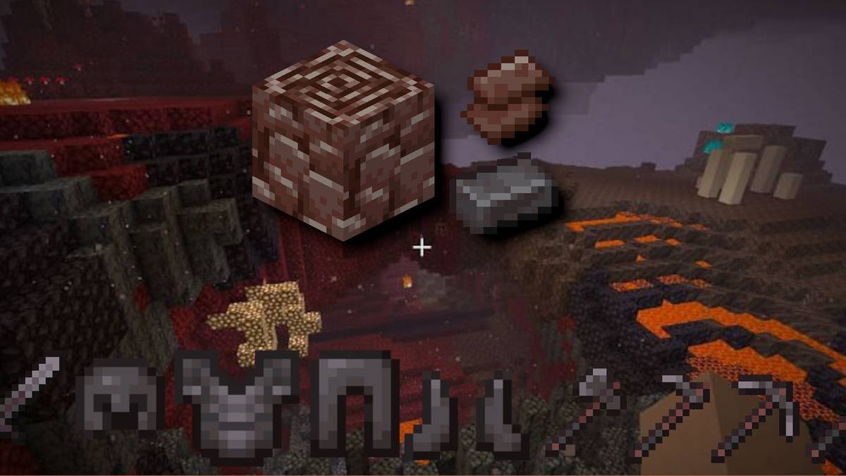 Finding Netherite in the Nether of Minecraft