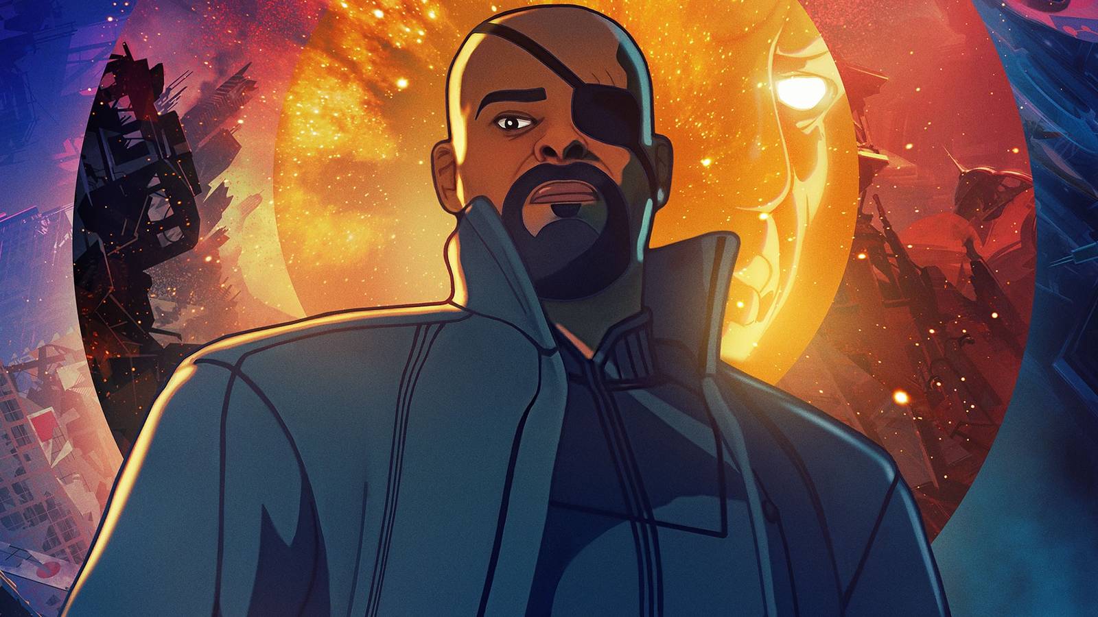 Nick Fury character poster for What If