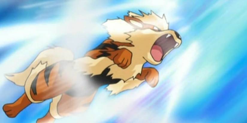 Pokemon Arcanine using Extreme Speed