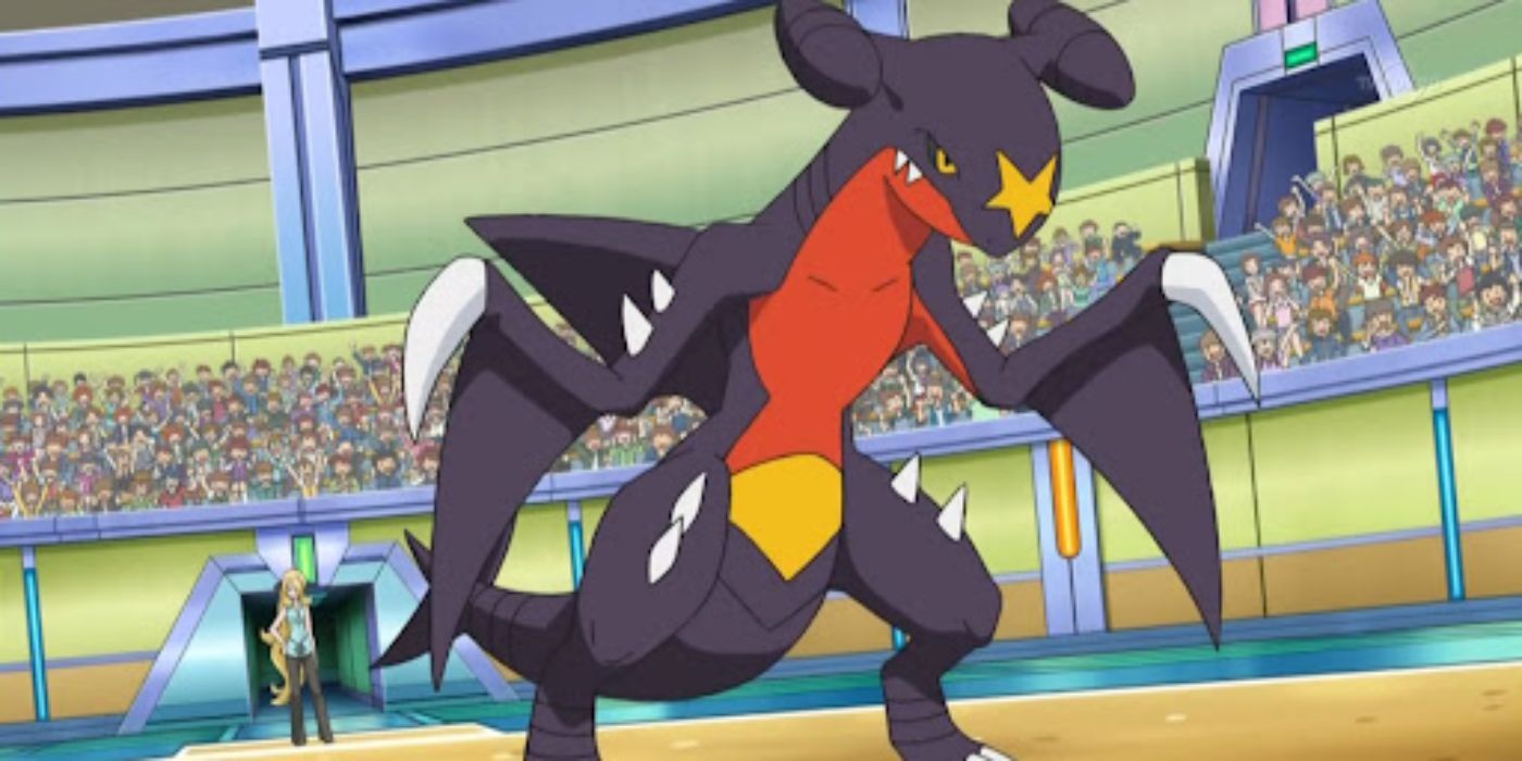 The Pokémon Garchomp in the Pokemon Anime