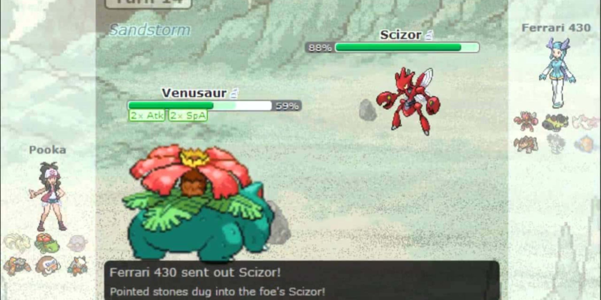 Pokemon Showdown Combat Screenshot