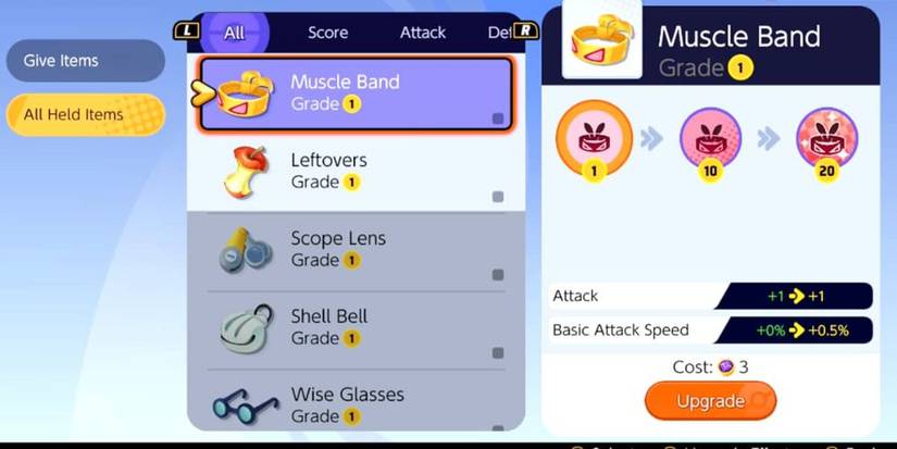 Pokémon-Unite-Held-Items game