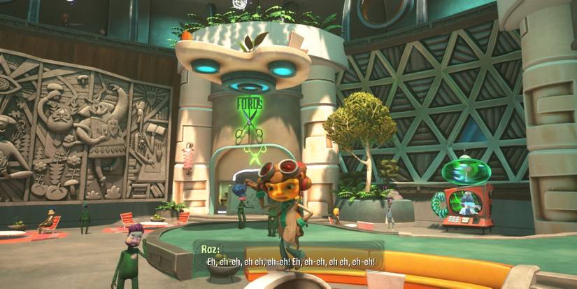 Raz doing the Bobby Zilch dance in Psychonauts 2