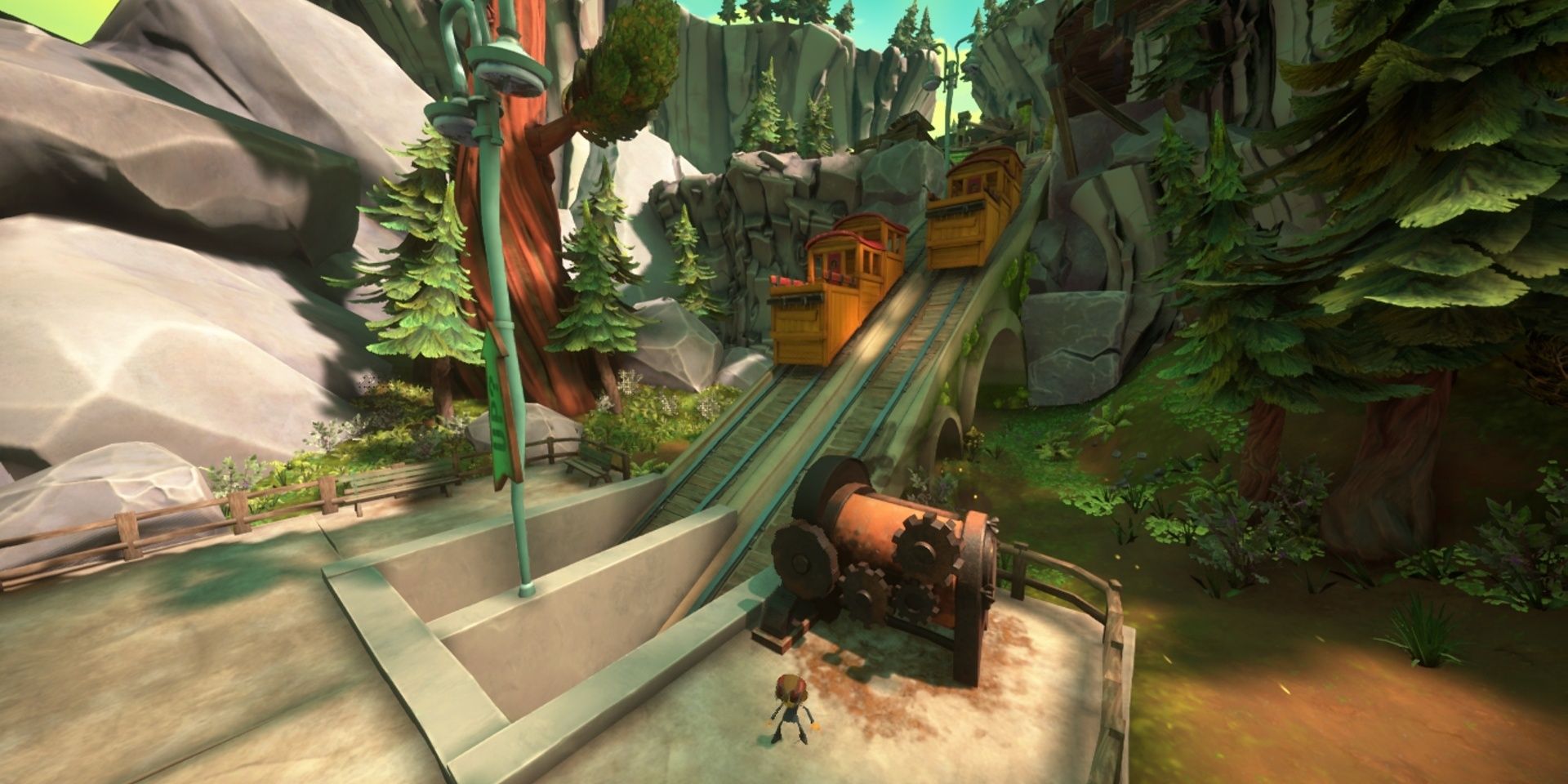 The Funicular operating in Psychonauts 2