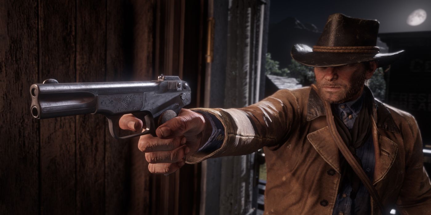 Red Dead Redemption 2 Arthur holding M1900