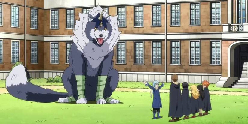 Rimuru and friends looking at Ranga