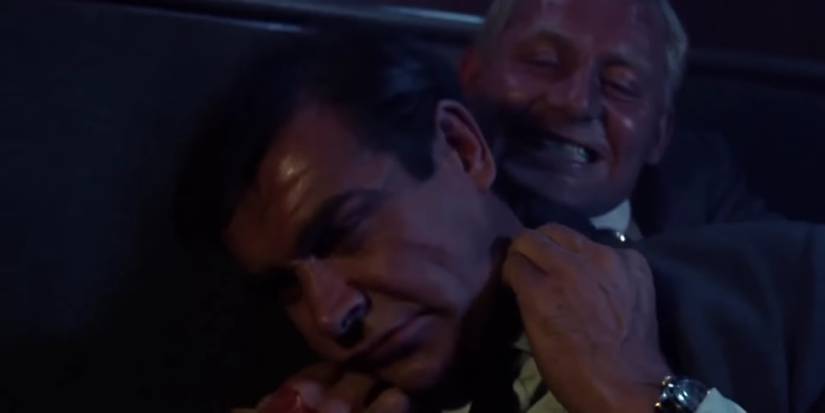 Red Grant strangles Bond in From Russia with Love