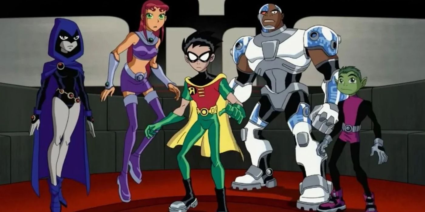 Robin and the Teen Titans in the 2003 cartoon