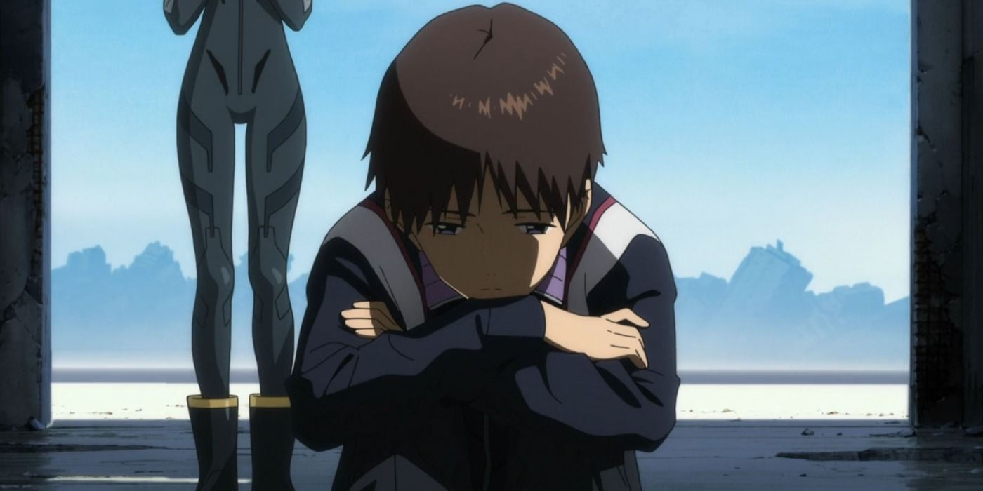 Depressed Shinji in Evangelion 3.0+1.0 Thrice Upon a Time 
