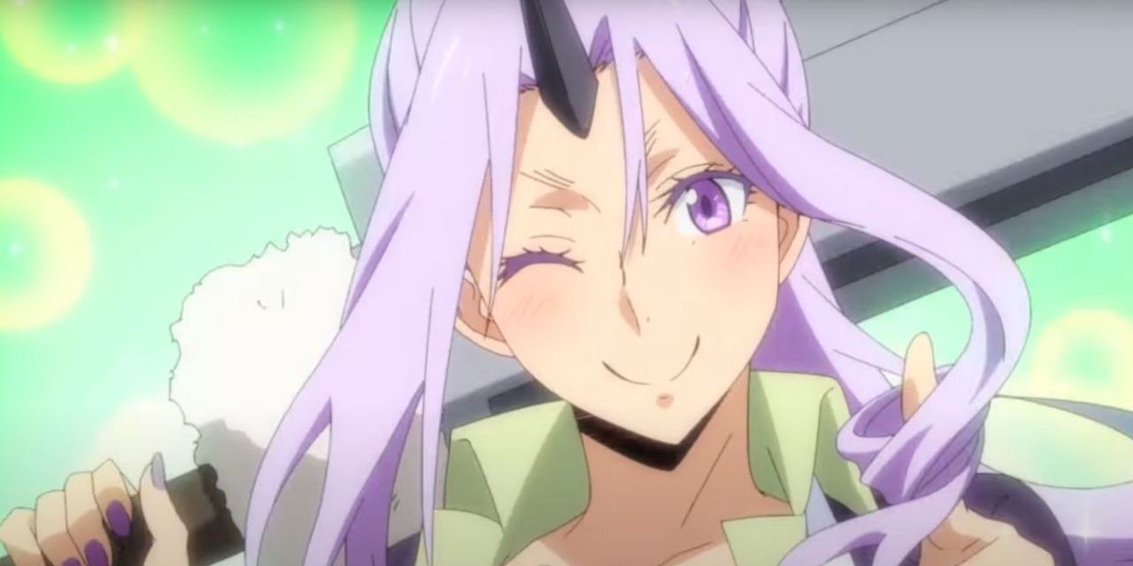Shion smiling and winking
