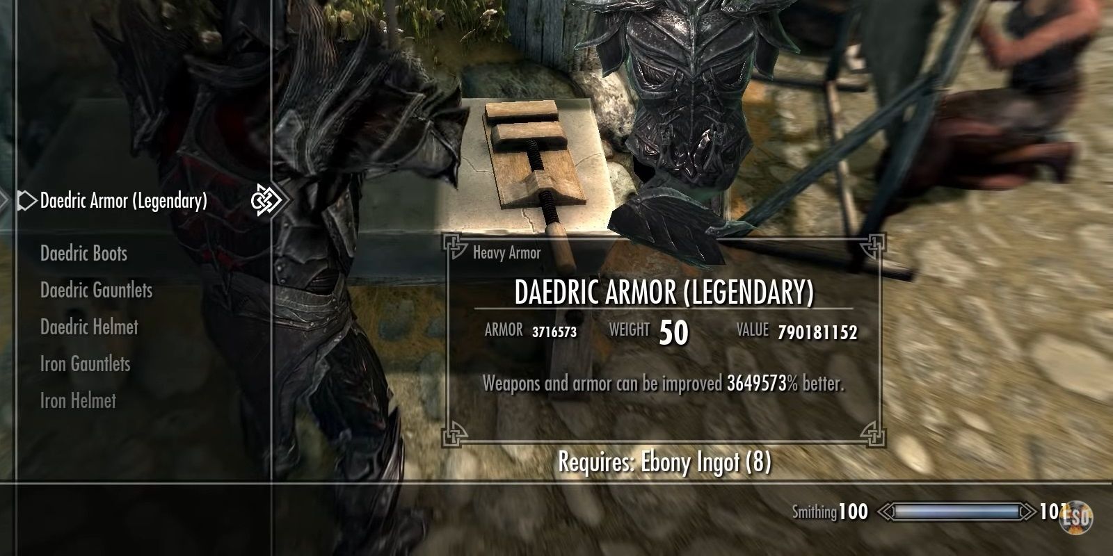 Skyrim Armor With A Ridiculous Amount Of Armor Rating