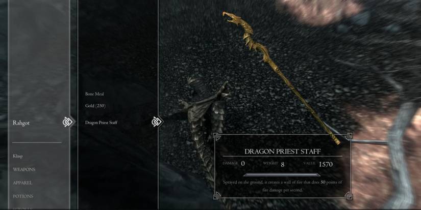 Skyrim Dragon Priest Staff Wall Of Fire Version