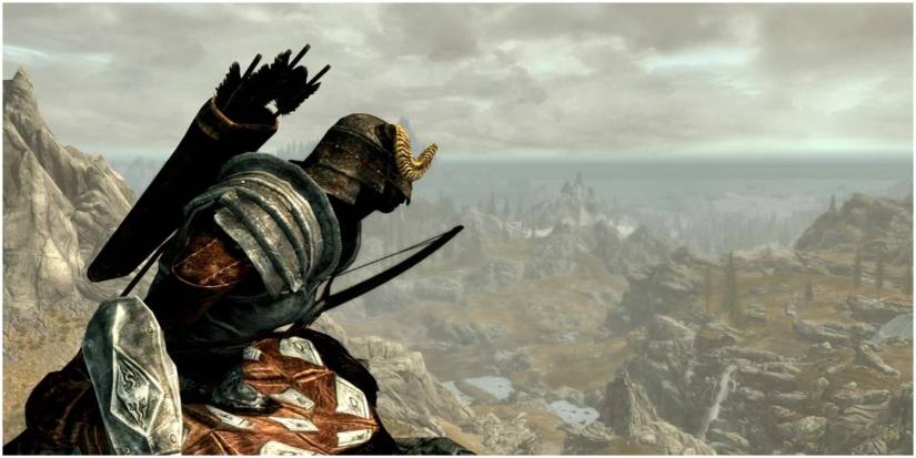 Skyrim-Heavily-Armored-Character-Observing-Landscape