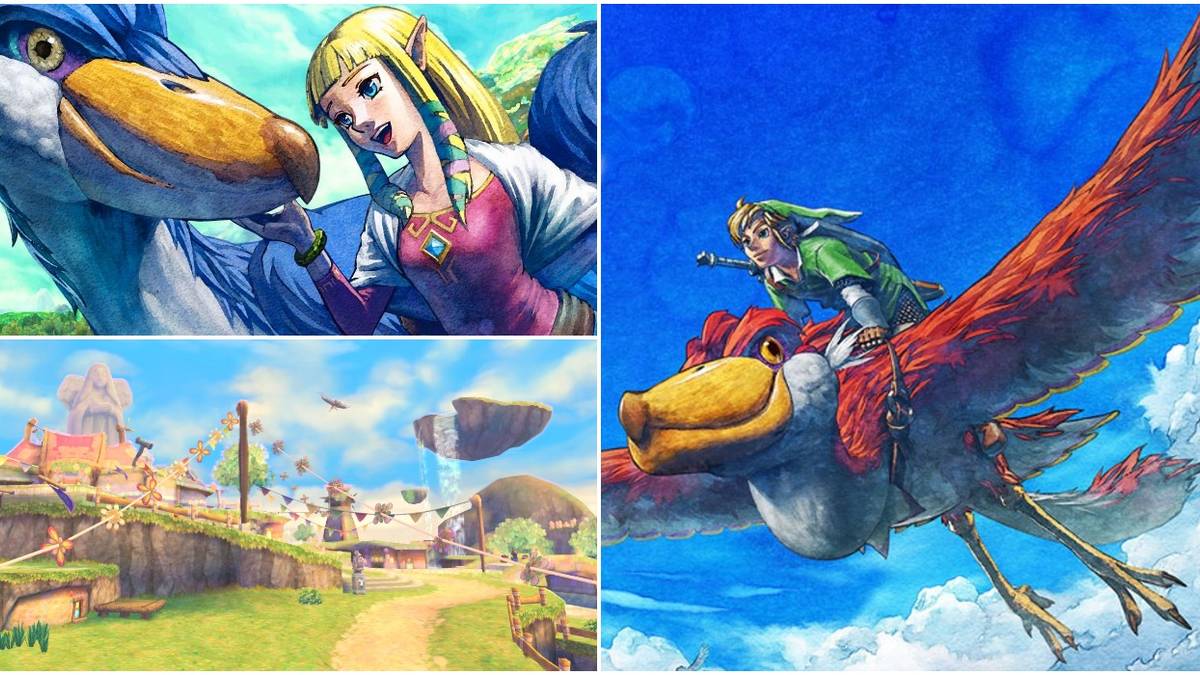 Skyward Sword Split Image Link Zelda Loftwings Skyloft