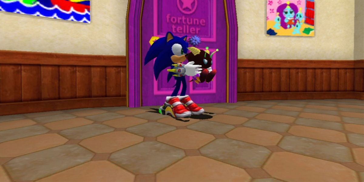 Sonic Adventure 2 Sonic holding a Chao