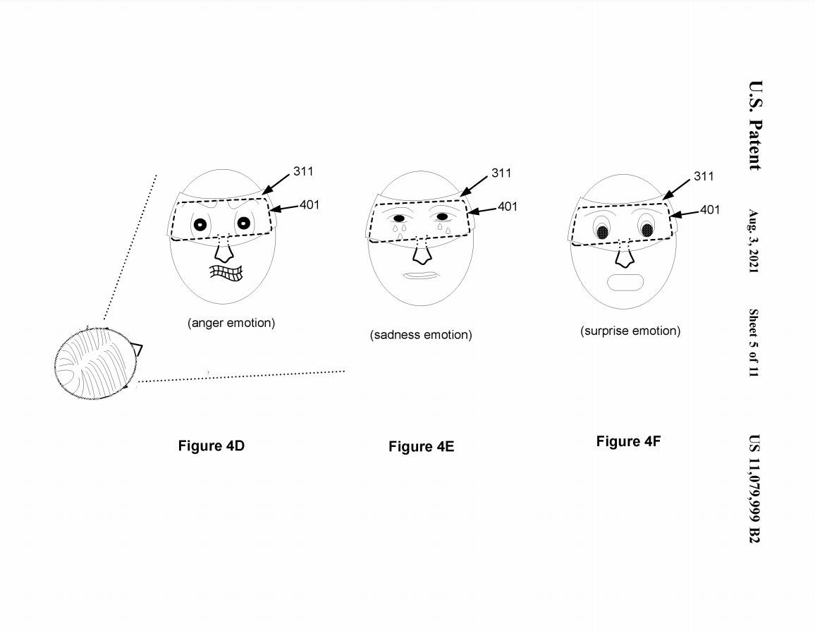 Sony HMD patent shows headset scanning facial emotion to display on outer screen