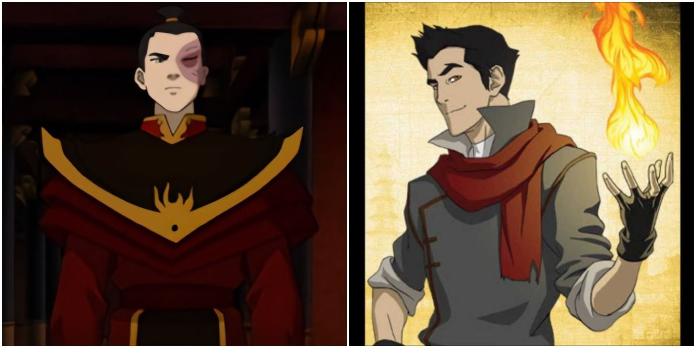 A Split Image Of Firebenders