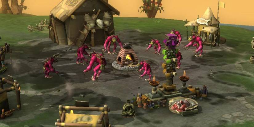 Creatures around a fire in Spore