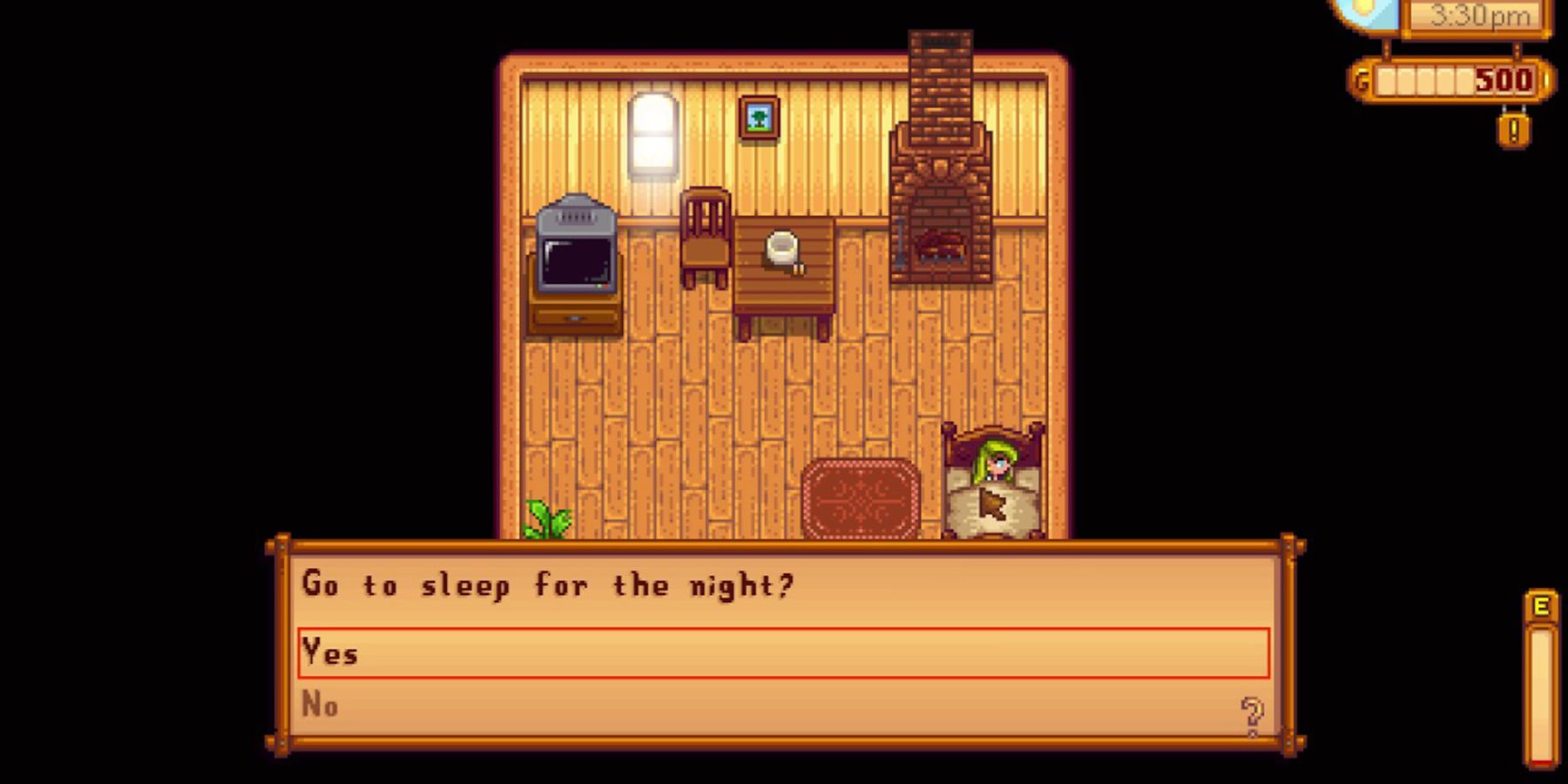 Stardew Valley Character Sleeping At Home