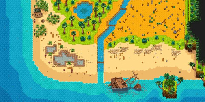 Карта острова Джинджер из Stardew Valley