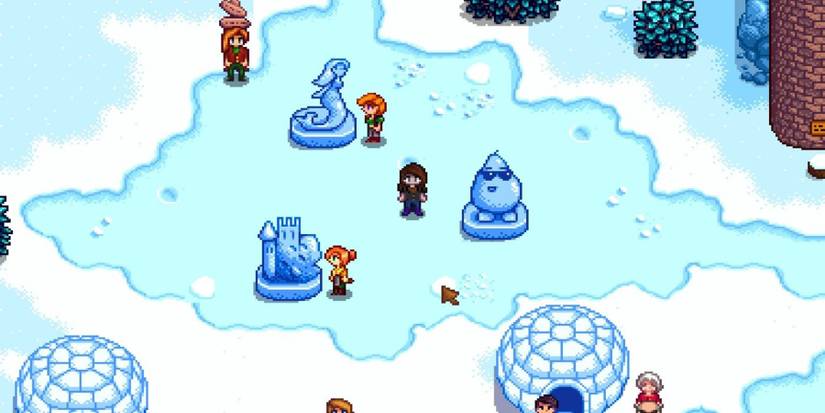 Stardew Valley Winter Sculptures