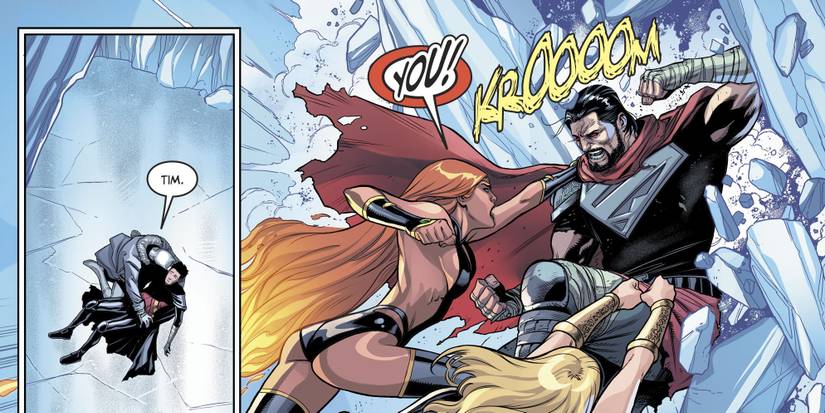 Starfire fights General Zod