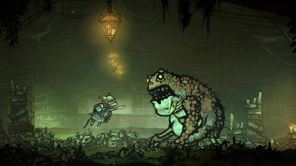 mouse versus frog green fog