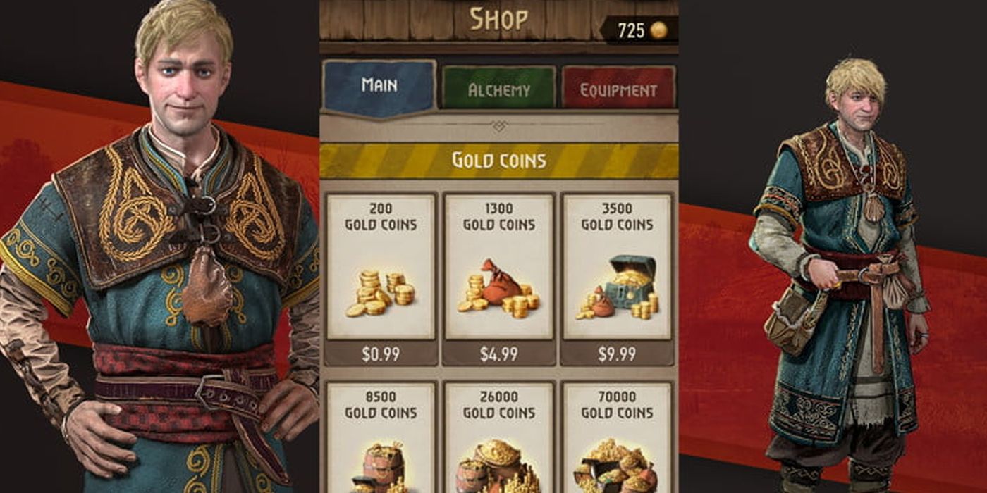 The Cash Shop in WItcher Monster Slayer