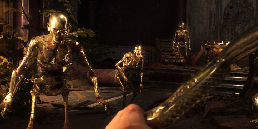 Peeled Golden Statues Forgotten City