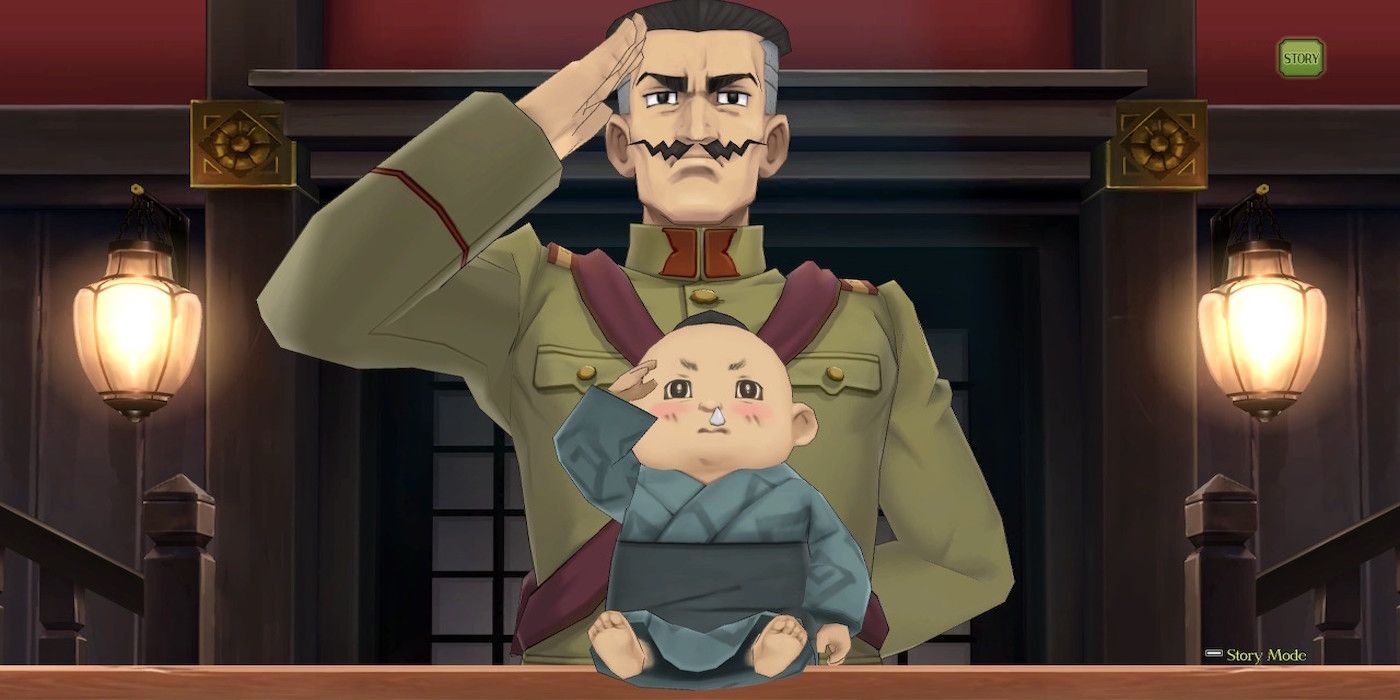 Nosa and his son from The Great Ace Attorney Chronicles