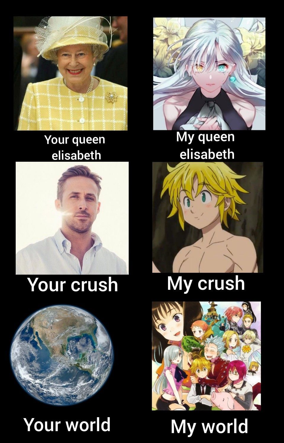 queen elizabeth vs elizabeth 7 deadly sins anime meme