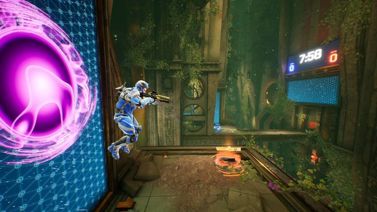 player jumping out of portal