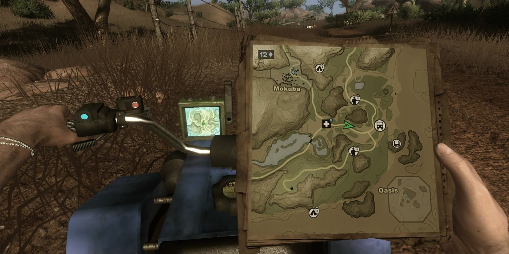 The physical map in Far Cry 2