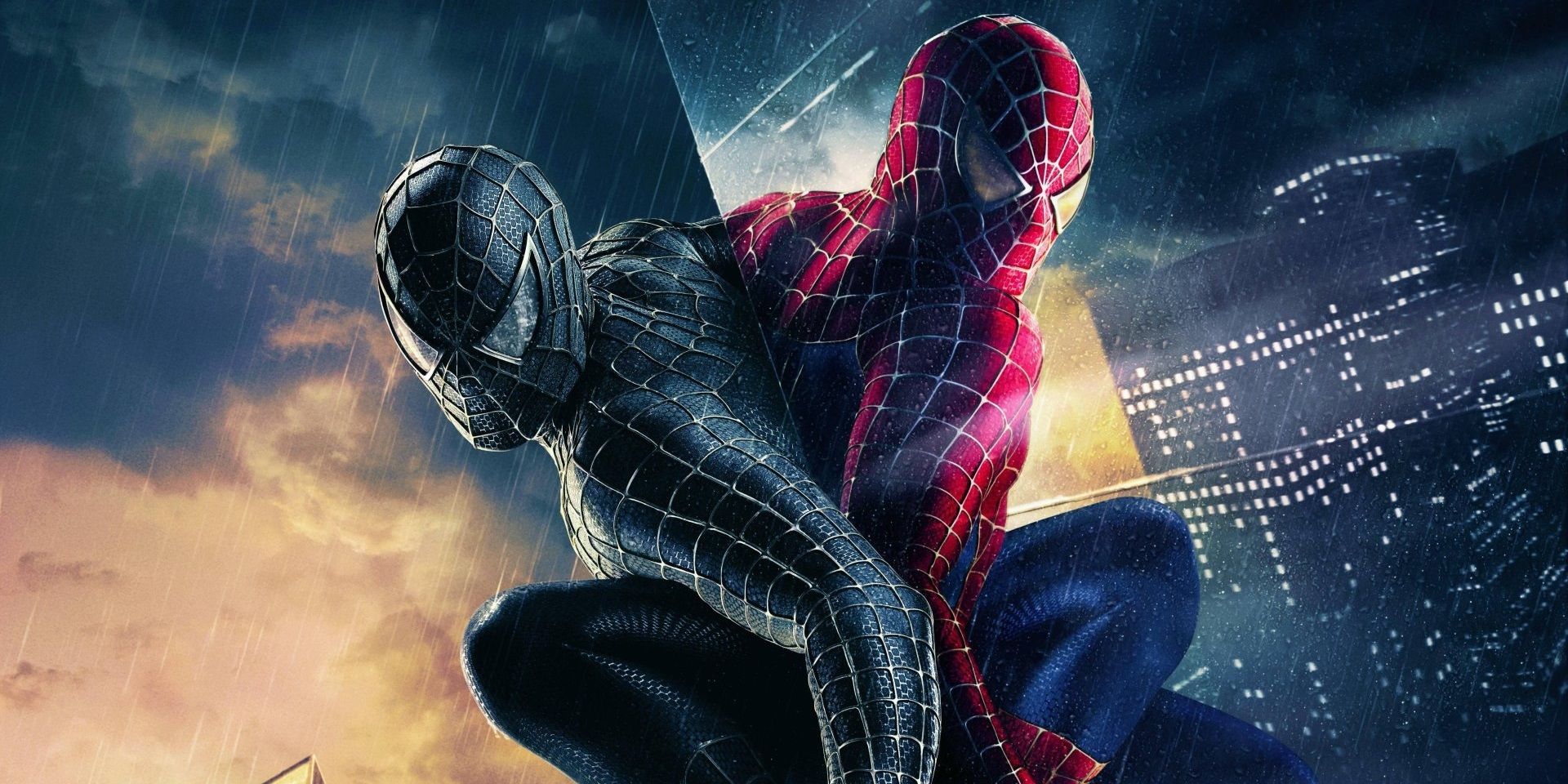 The two different Spider-Man costumes in Spider-Man 3