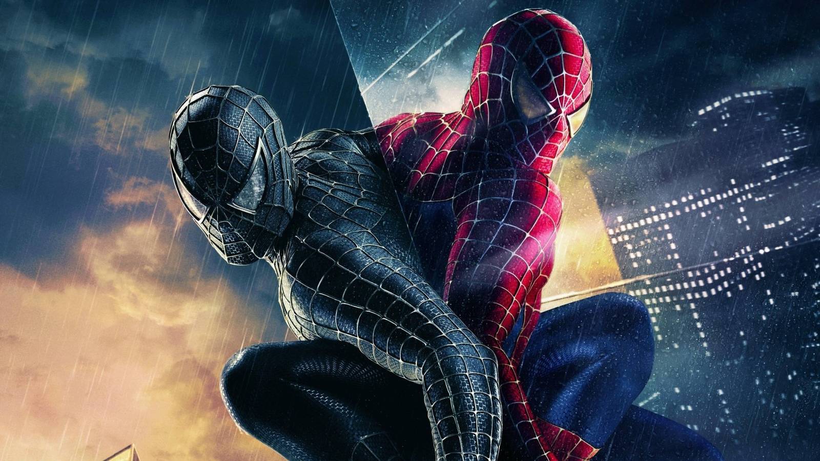 The two different Spider-Man costumes in Spider-Man 3