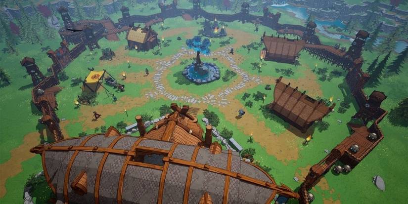 Tribes of Midgard sky view of village