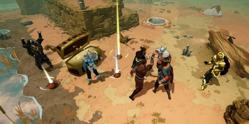 Tribes of Midgard players collecting chest loot