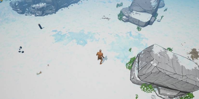 Tribes of Midgard player running through the Glacier Peaks