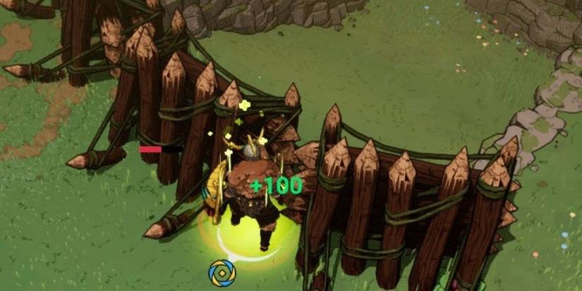 Tribes of Midgard player destroying enemy structure