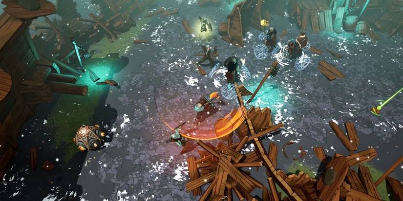 Tribes of Midgard Players fighting goblins