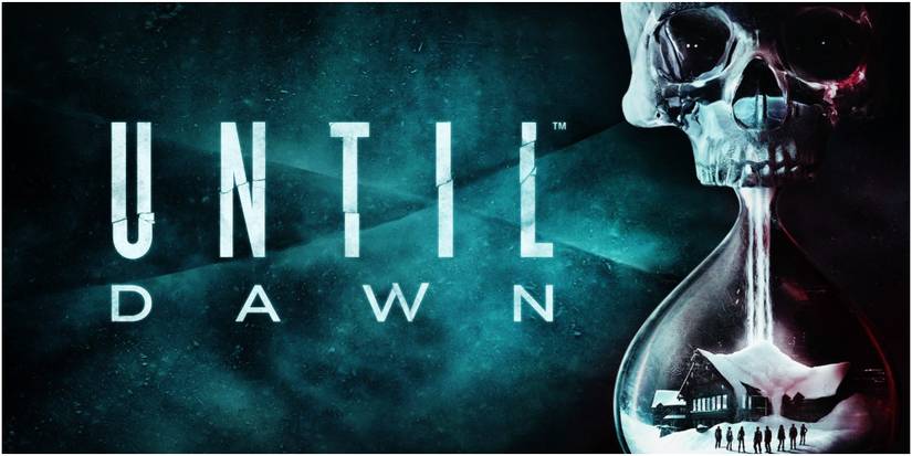 Until Dawn Game Cover Art With Skull Hourglass