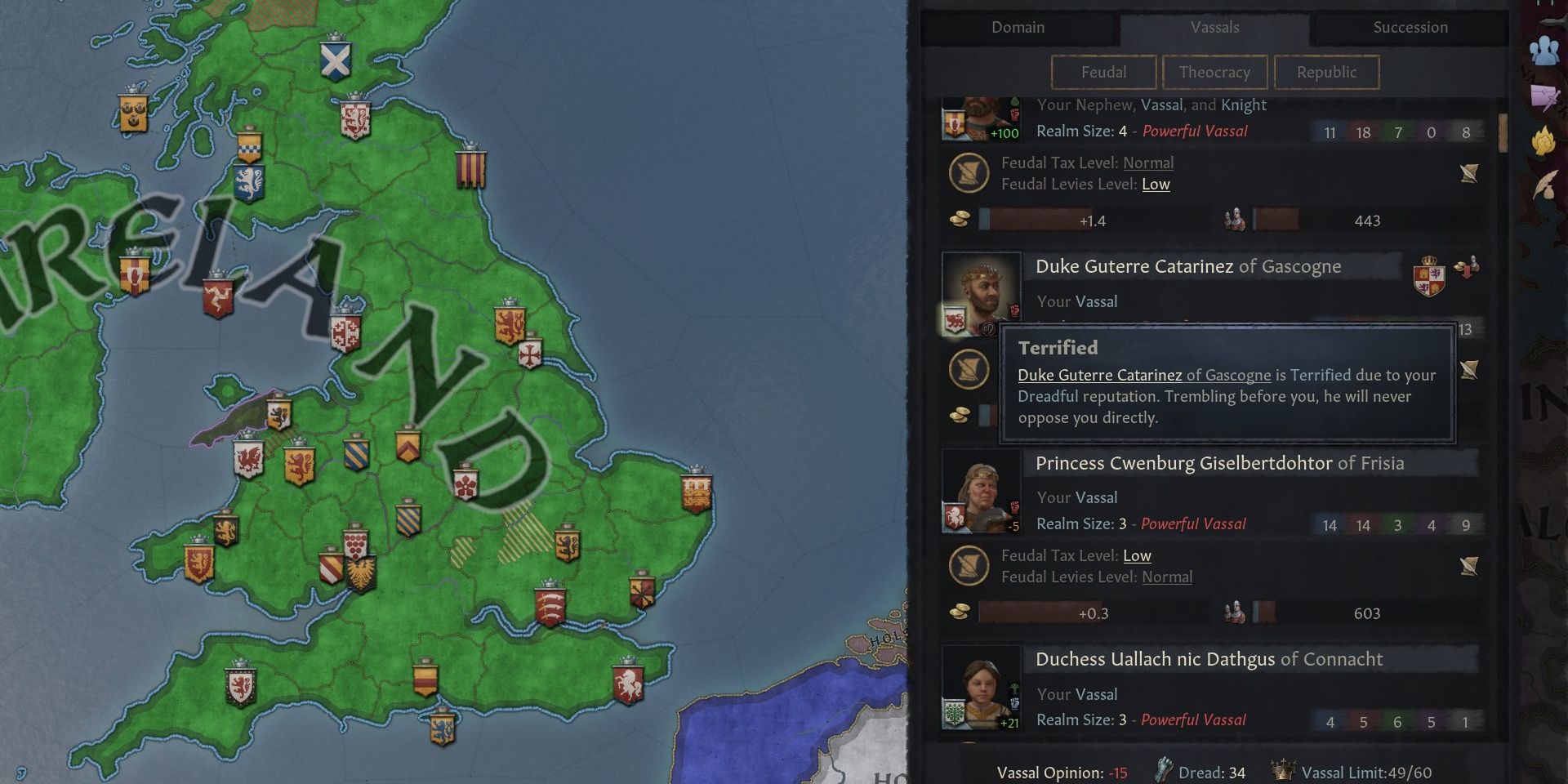 Vassal Opinions In The Empire Of Ireland From Crusader Kings 3
