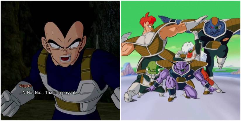 Vegeta in Dragon Ball Z: Raging Blast and the Ginyu Force in Z