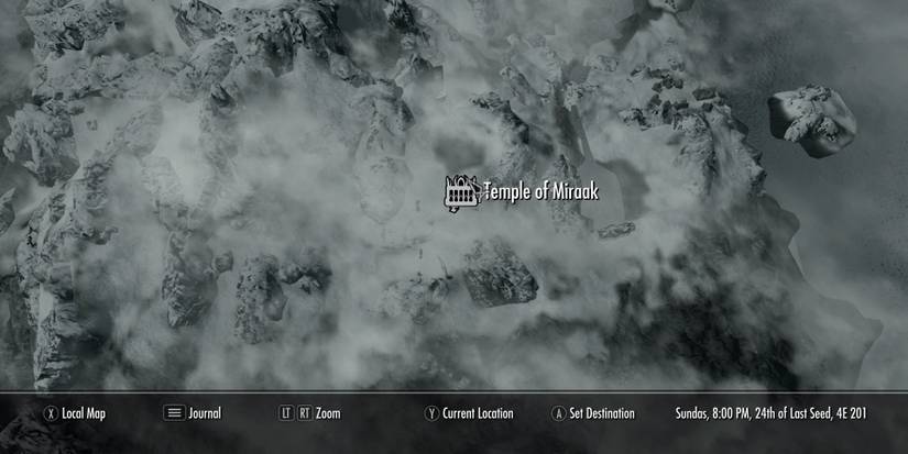 Waking Dreams Location From Skyrim World Map