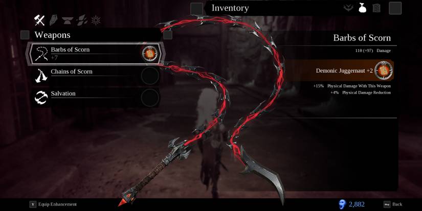 Weapon enhancement in Darksiders III