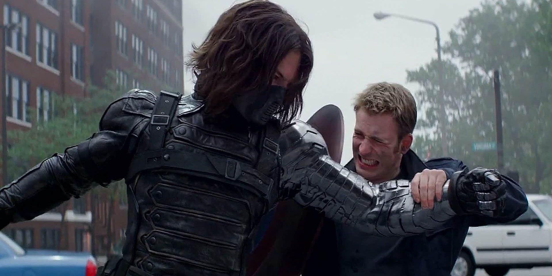 Captain America vs. Winter Soldier, highway fight scene in The Winter Soldier