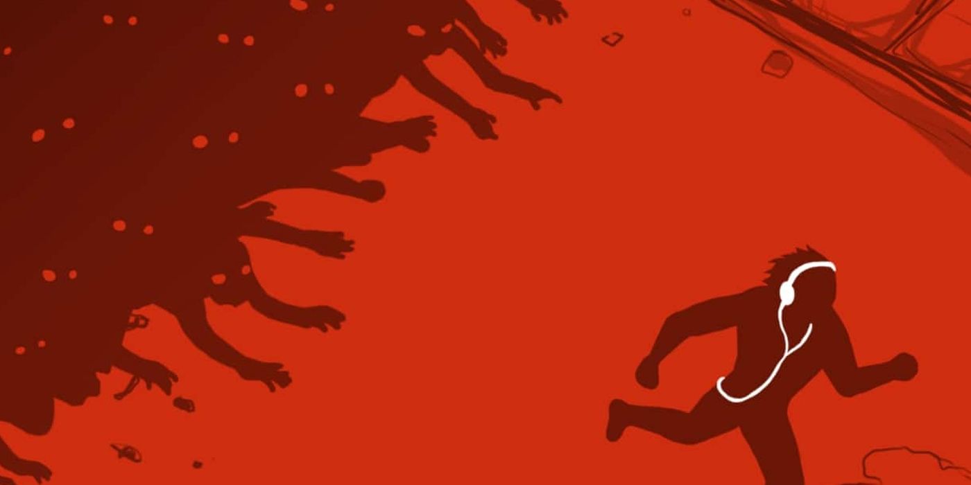Основная обложка с изображением человека, которого преследуют зомби