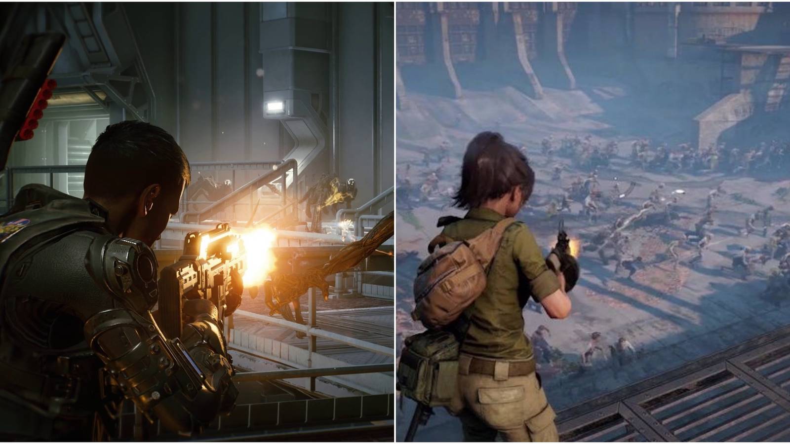 aliens and world war z split image