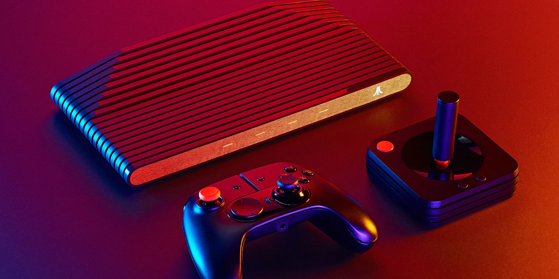 atari vcs console and controllers